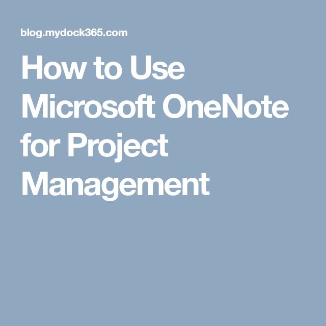 one note for project management one note for project management