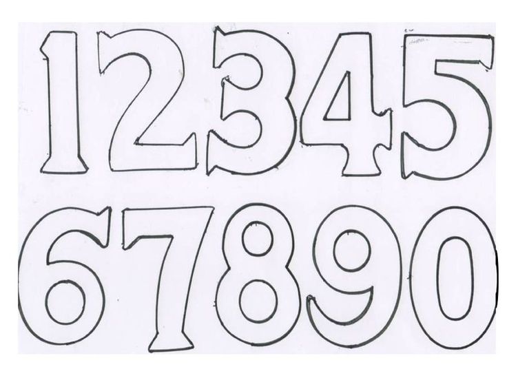 free printable number templates