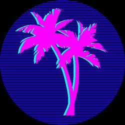 80's miami vice palm trees | Neon palm tree, Vaporwave art, Neon aesthetic