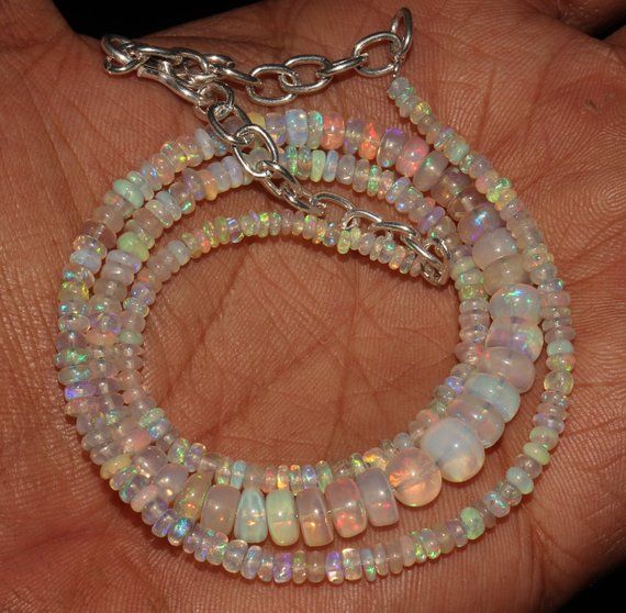 100/% Natural Beautiful Ethiopian Fire opal faceted necklace faceted roundel Beads Necklace opal chainopal necklace