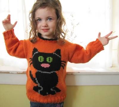 childs cat sweater free knitting pattern for a childs cat sweater - Free Halloween Knitting Patterns childs cat sweater free knitting pattern for a childs cat sweater - Free Halloween Knitting Patterns