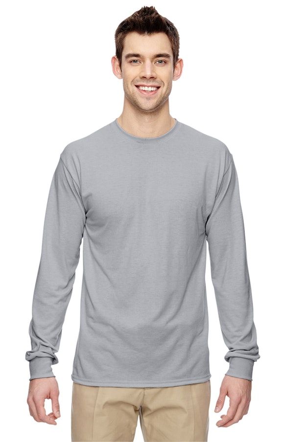 Jerzees Unisex Dri Power Sport Long Sleeve T Shirt 21 Ml Silver Jiffy