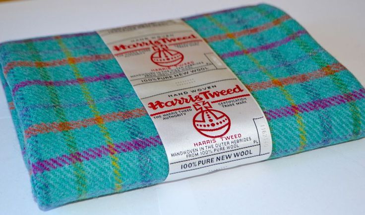 Harris Tweed Fabric & labels BLUE HERRINGBONE upholstery tailoring quilting sew Harris Tweed Fabric & labels BLUE HERRINGBONE upholstery tailoring quilting sew