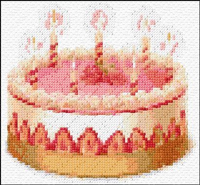 Cross Stitch Birthday Cake Cross Stitch Birthday Cake