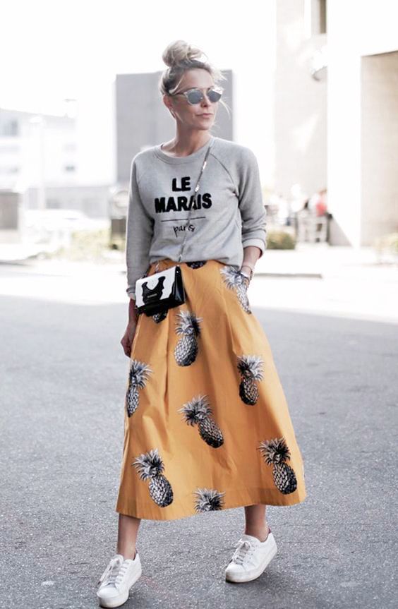 Great cool The coolest pineapple print skirt… by www.globalfashion…
