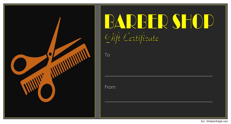 FREE Barber Shop Gift Certificate Template 4 Gift certificate FREE Barber Shop Gift Certificate Template 4 Gift certificate