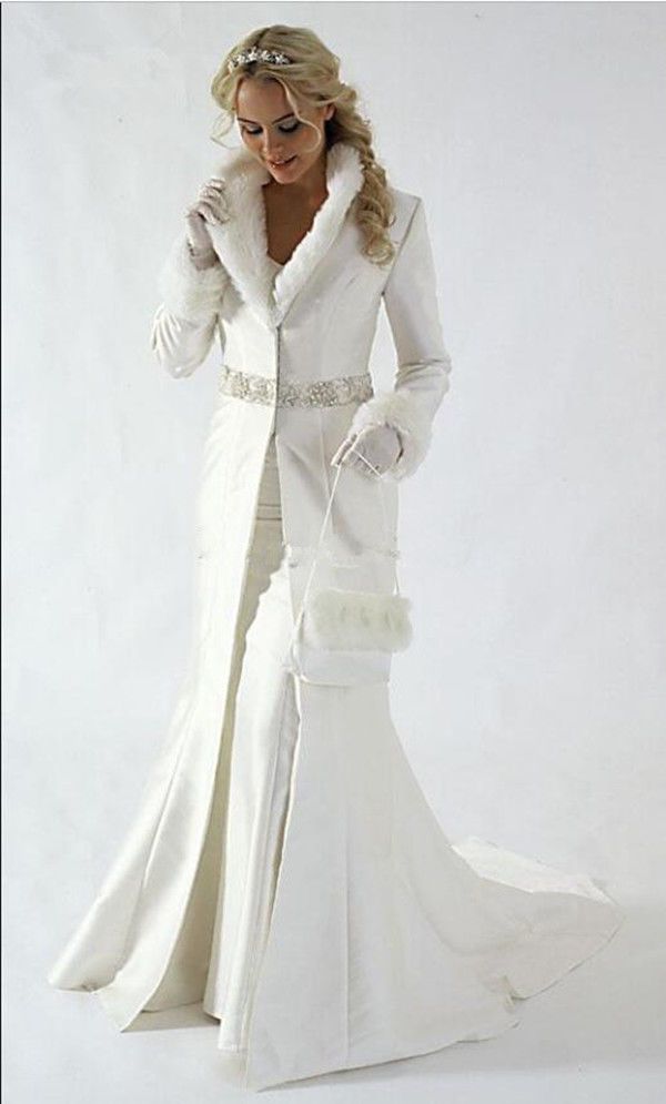 Beading Wedding Bridal Cape Cloak Hooded Faux Fur Winter Warm Long Sleeve Custom