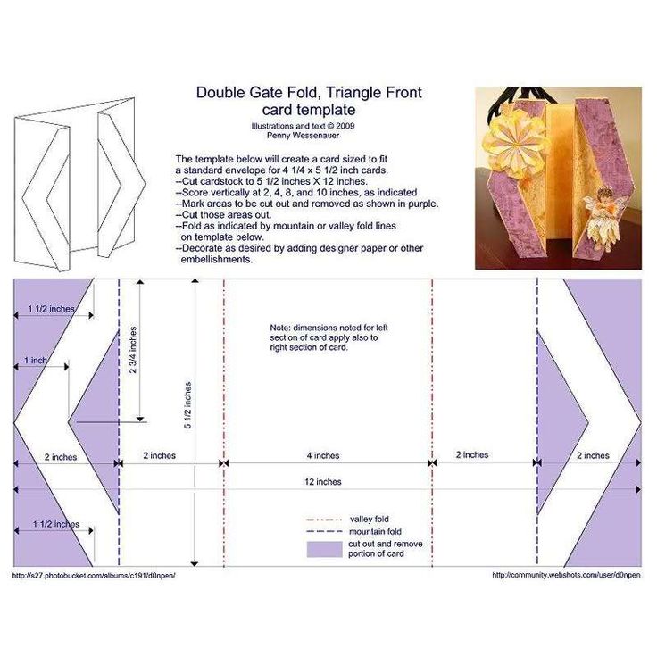 two fold card template