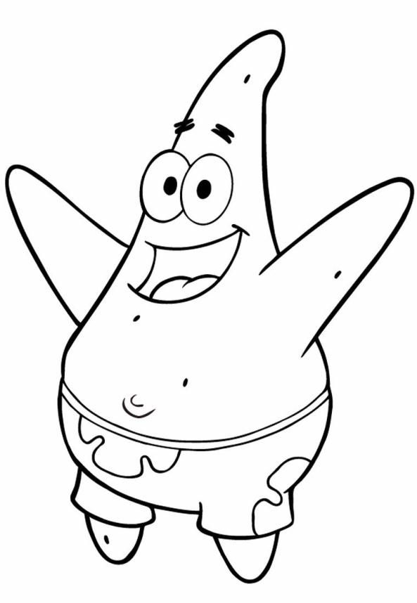 printable cartoon spongebob patrick coloring page printable coloring pages for kids mehr