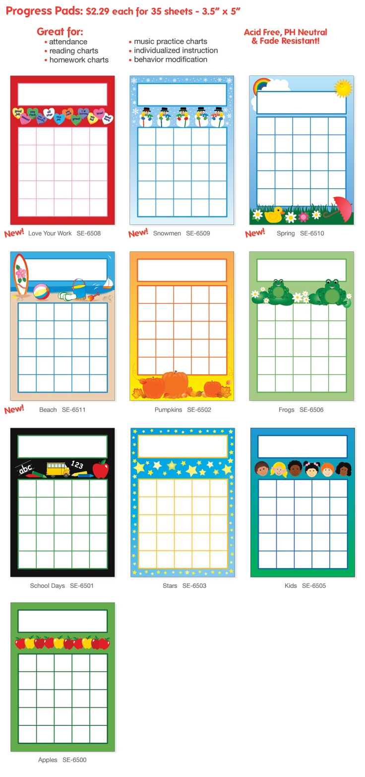 Shapes Etc. Progress Pads - Notepad tablet that features ... Shapes Etc. Progress Pads - Notepad tablet that features ...