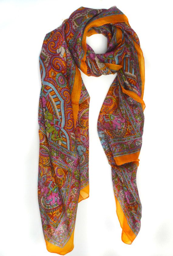 BRAND NEW GORGEOUS AND STYLISH SCARF 100/% SILK