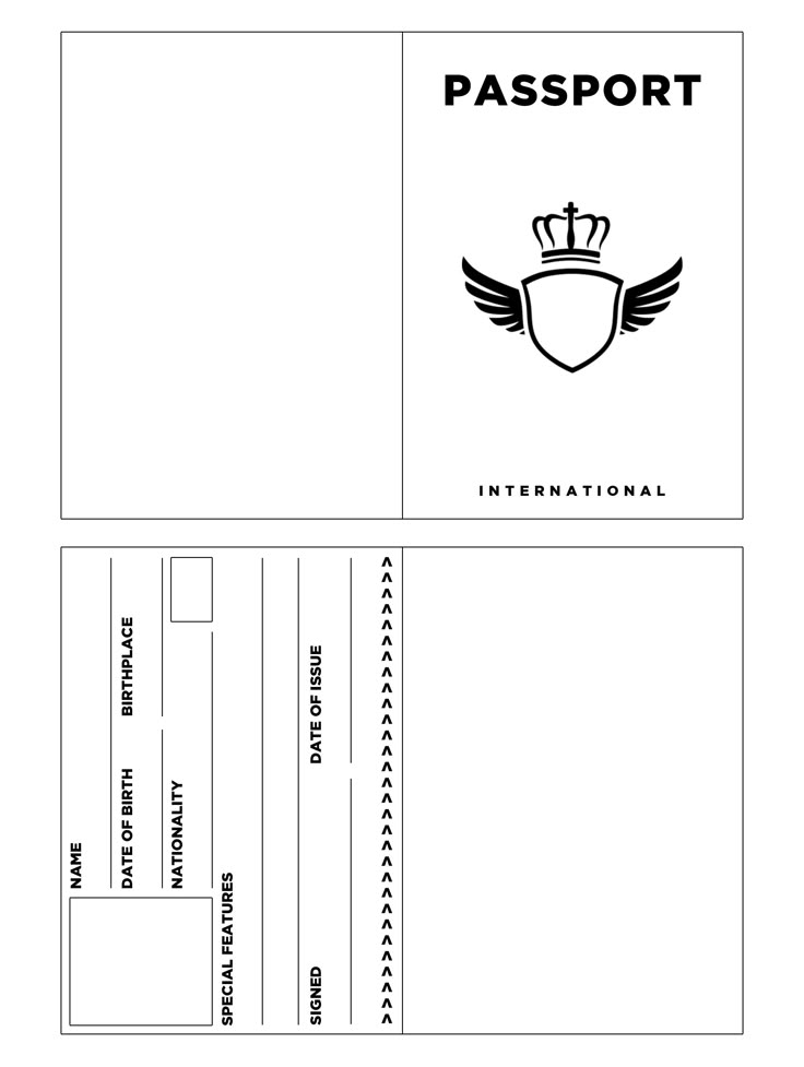 free passport template