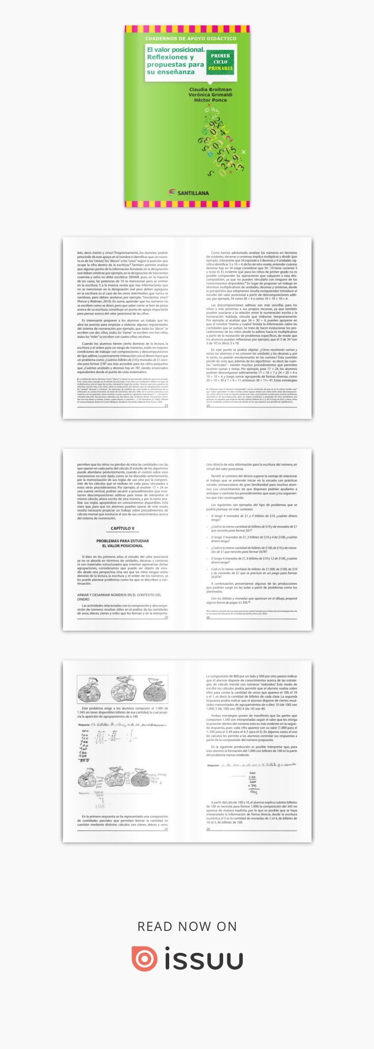 El Valor Posicional Reflexiones Y Propuestas Para Su Enseñanza Cuadernos De Apoyo Didáctico Primer Ciclo Primaria Autores Cl Propuestas Didactico Enseñar