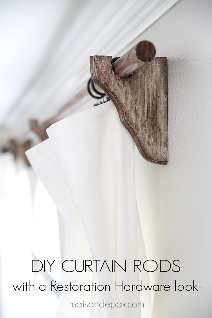 DIY Curtain Rods Restoration Hardware Inspired DIY Curtain Rods Restoration Hardware Inspired