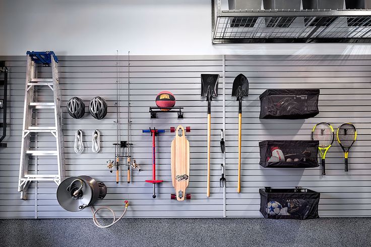 Reclaim Your Garage Floor Space Using A Slatwall System Wall Storage Organizer Diy Diy Garage Storage, Slatwall Garage Ideas