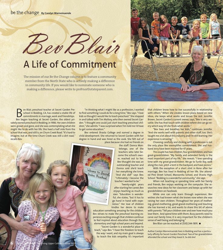 Our September 2014 Be The Change article features Bev Blair. Bev Blair