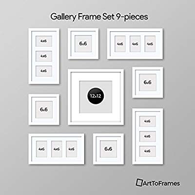 Com Arttoframes Picture Frame 9 Piece Wall Set 4 6x6 1 12x12 6x4 Inch White F Gallery Layout Photo Decor Living Room - 9 By 9 Picture Frame Com Arttoframes Picture Frame 9 Piece Wall Set 4 6x6 1 12x12 6x4 Inch White F Gallery Layout Photo Decor Living Room - 9 By 9 Picture Frame