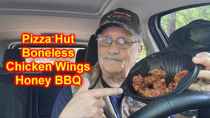 Pizza Hut Breaded Boneless Chicken Wings Honey BBQ Taste Test