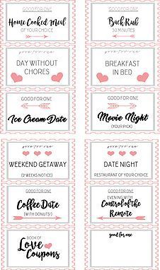 DIY Gifts for Valentine’s Day | Coupon book diy, Coupons for boyfriend, Coupon books for boyfriend