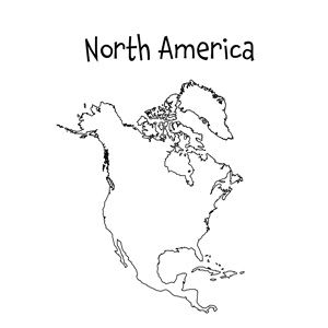 Playful image pertaining to north america printable map Irresistible image inside north america printable map