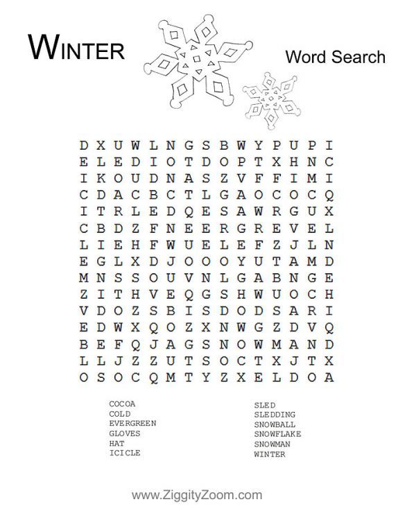 It's just a picture of Transformative Winter Word Search Free Printable It's just an image of Transformative Winter Word Search Free Printable