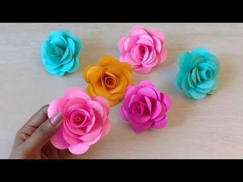 how to make realistic easy paper roses paper flower diy rose paper flower making