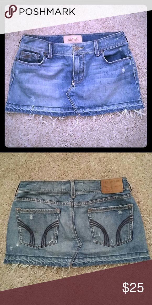 Hollister red best sale denim skirt