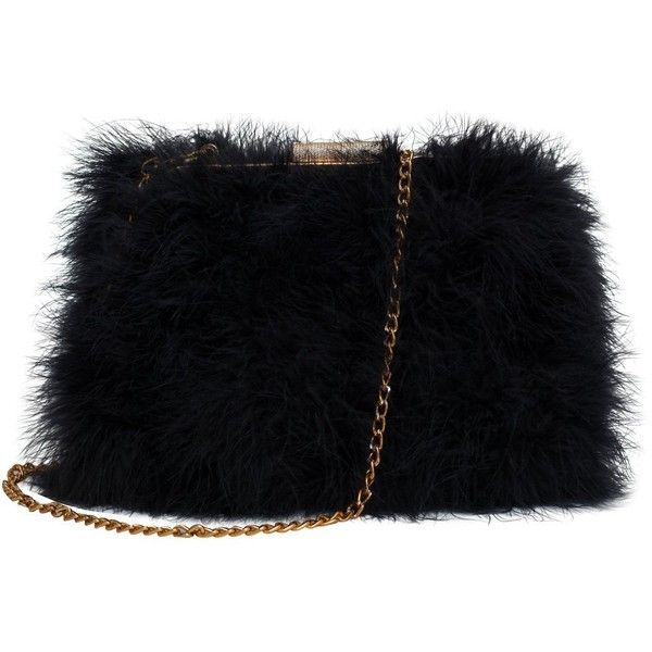 Zarapack Womens Genuine Fluffy Feather Fur Clutch Shoulder Bag Zarapack Womens Genuine Fluffy Feather Fur Clutch Shoulder Bag 55 Liked On Polyvore Featuring Bags Handbags Ba
