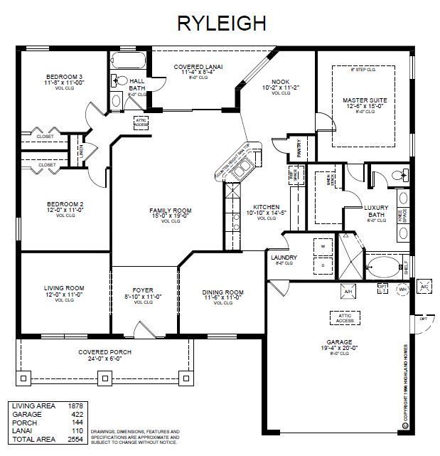 Superb New Home Plans With Open Concept Part - 11: The Ryleigh By Highland Homes Is A 1 Story Florida New Home Floor Plan Featuring 3 Bedrooms And 1878 Square Feet Of Living Space Designed For Your Life! Superb New Home Plans With Open Concept Part - 11: The Ryleigh By Highland Homes Is A 1 Story Florida New Home Floor Plan Featuring 3 Bedrooms And 1878 Square Feet Of Living Space Designed For Your Life!