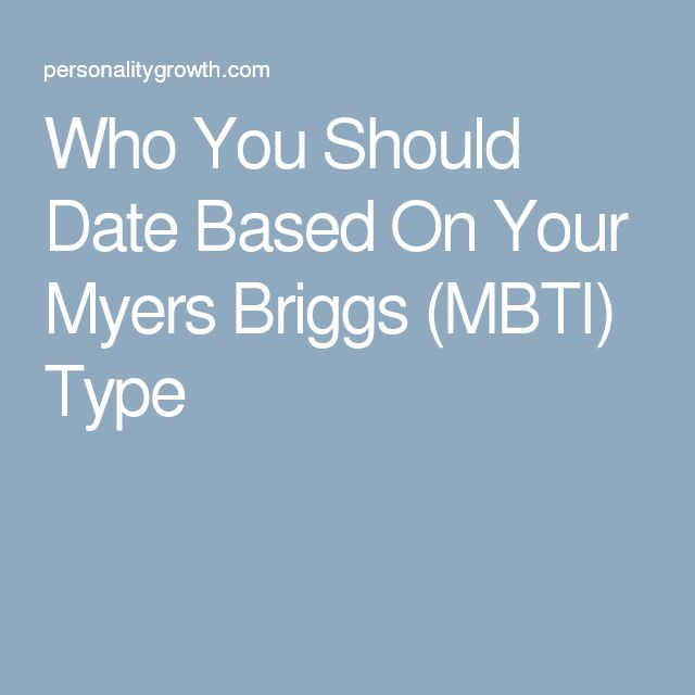 Dating sites based on myers briggs