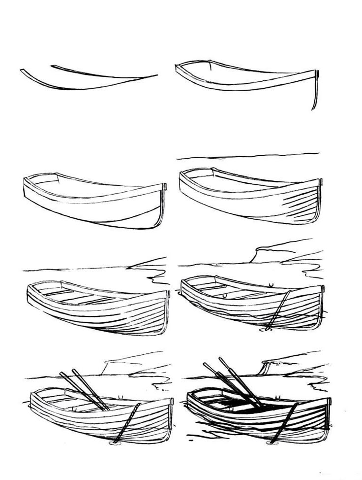 several different types of boats are shown in this drawing