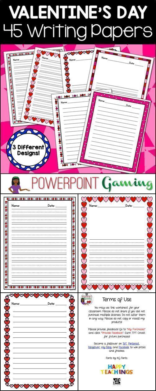 Themed writing paper for students