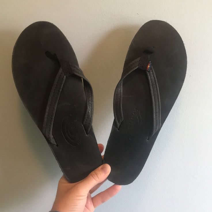 Rainbow Shoes | Rainbow Sandals Leather Black Size 8 | Color: Black | Size: 8