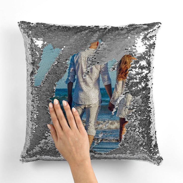 Custom Sequin Pillow Personalized Reversible Sequins