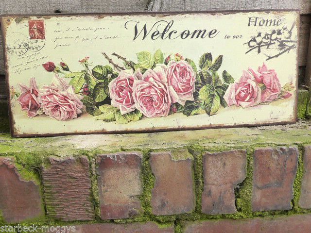 vintage shabby rose sign shabby embossed welcome to our vintage shabby rose sign shabby embossed welcome to our