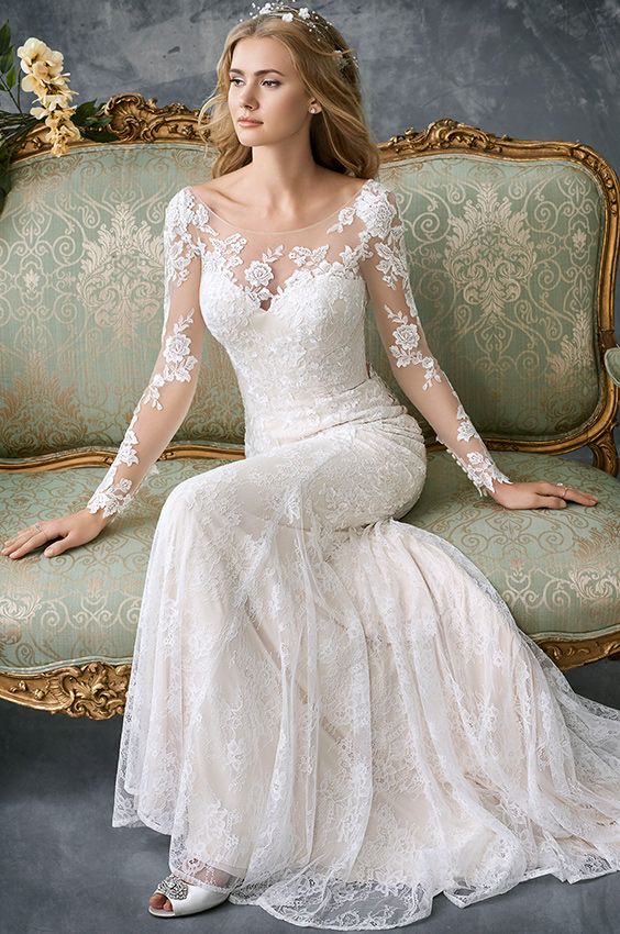 Sweetheart Long Sleeve Wedding Dresses