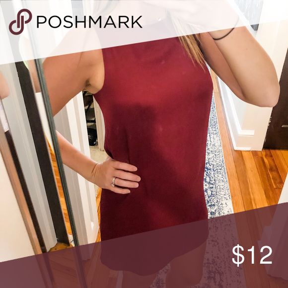 Burgundy shift dress Would look great with a statement necklace and cardi for wo… Burgundy shift dress Would look great with a statement necklace and cardi for wo…