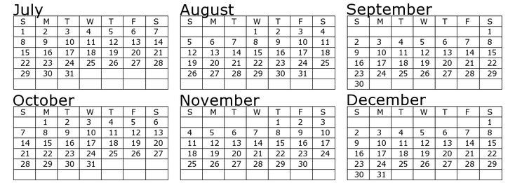 blank printable july august september 2018 calendar 6 blank 2020 calendar by month