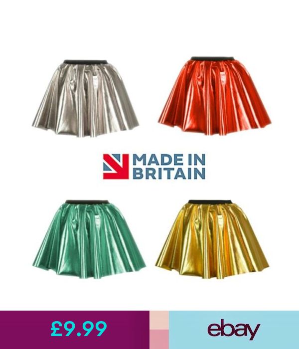fancy dress Circle Skirt Girls child Metallic FOIL Dance Troupe Disco fancy dress Circle Skirt Girls child Metallic FOIL Dance Troupe Disco