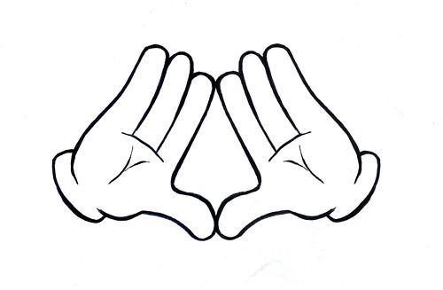 Mickey Mouse Hands or Gloves Templates. | Mickey hands, Sketch ...