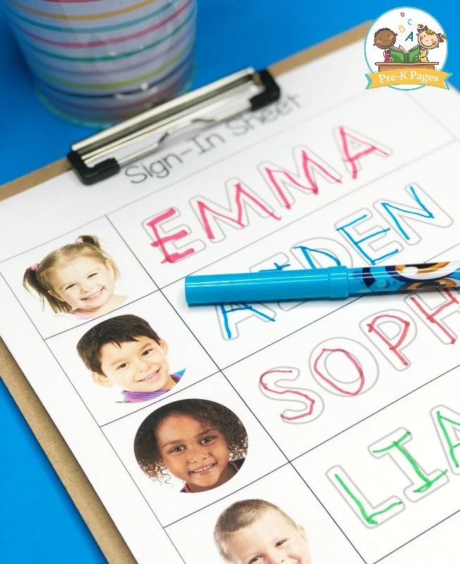 Preschool Sign In Sheets Printable