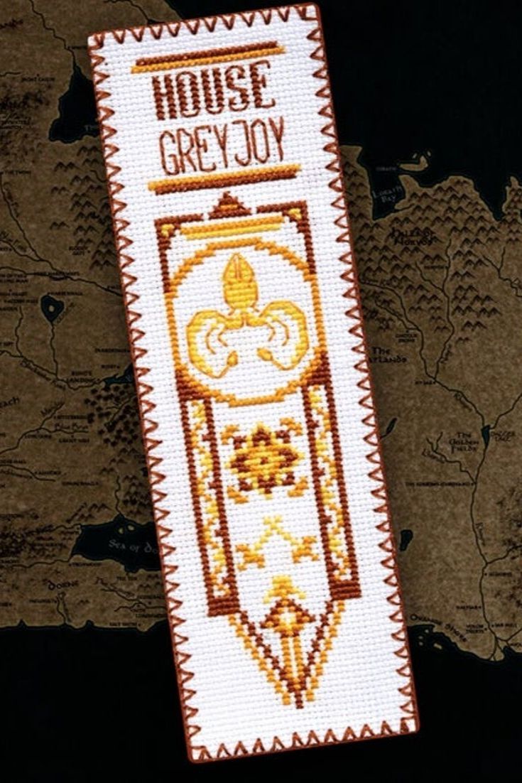 House Of Greyjoy Cross Stitch Design Game Of Thrones Bookmark