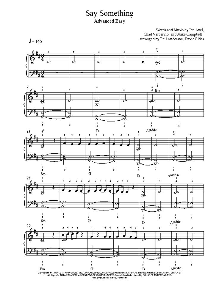All Music Chords sheet music for say something : 18 best Piano images on Pinterest | Piano, Pianos and Piano sheet ...