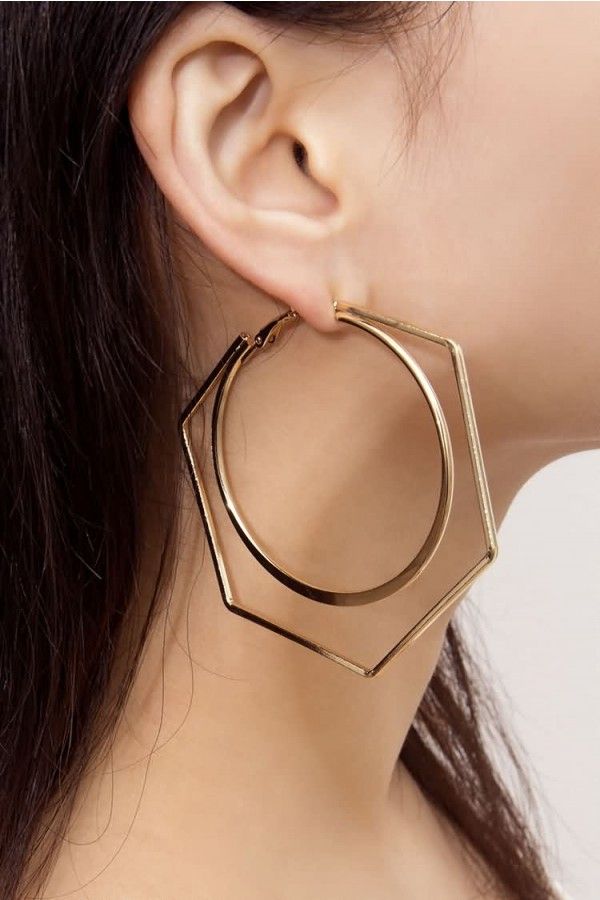 Femme Rétro or cercle perle croix oreille HOOP Clip Sur Boucles D/'oreilles Bijoux Fashion