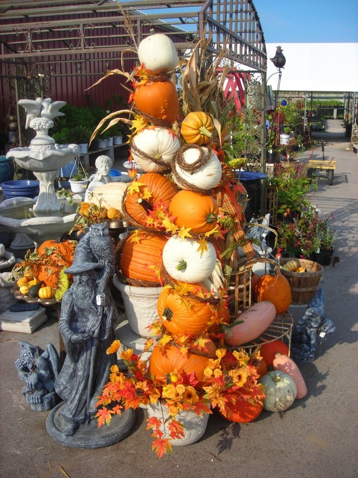 pumpkin topiaries pinterest halloween ideaspumpkin topiarytopiariesfall decorationsfall