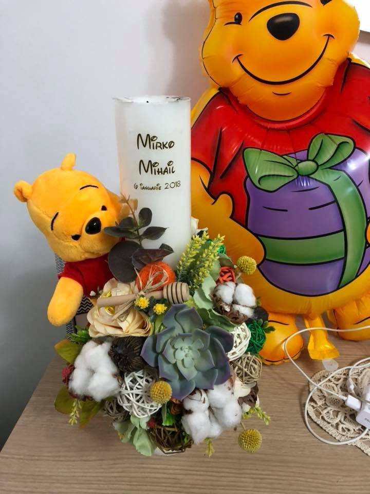 Lumanare De Botez Winnie Pooh Monik Flowers Events Winnie The
