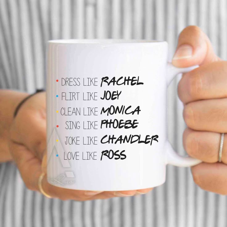 FRIENDS TV Show Mug, dorm decor, f.r.i.e.n.d.s, best friend mugs, phobe, rachel,...