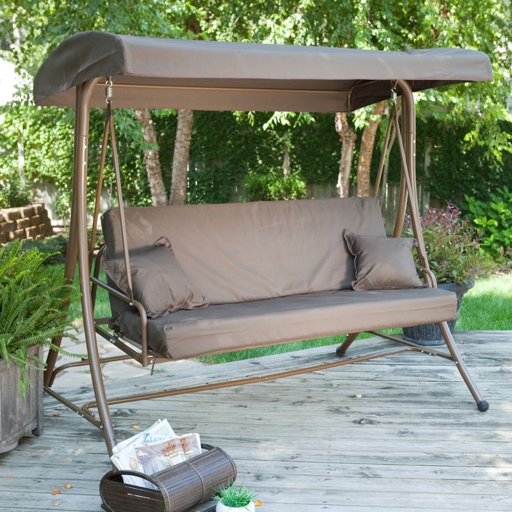11 Best PORCH SWINGS Images On Pinterest Outdoor Patios, Porch Coral Coast Siesta 3 Person Canopy Swing Bed - Chocolate - - 11 Best PORCH SWINGS Images On Pinterest Outdoor Patios, Porch