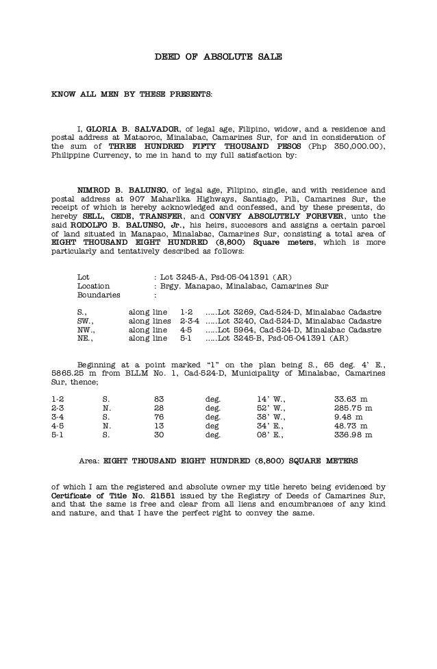 Life Estate Deed Florida Sample