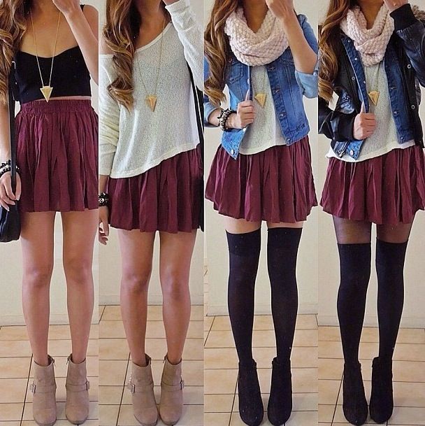 Best 10+ Fall Transition Outfits Ideas On Pinterest Transitional Ways to wear a skirt. I've never wore stockings before, but I - Best 10+ Fall Transition Outfits Ideas On Pinterest Transitional